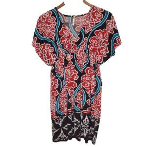 India Boutique, 1x, Butterfly Wing, Empire Waist Tunic Blouse